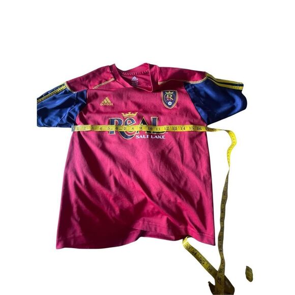 Adidas Youth Red Yellow Real Salt Lake MLS Soccer Jersey T-Shirt Size Medium - Picture 5 of 9